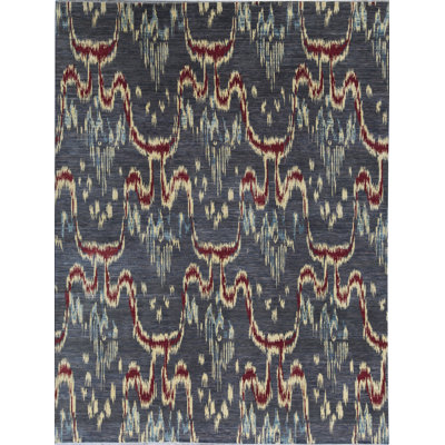 Hand-Knotted High-Quality Black Area Rug