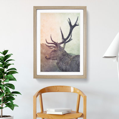 Portrait of a Stag - Framed Print