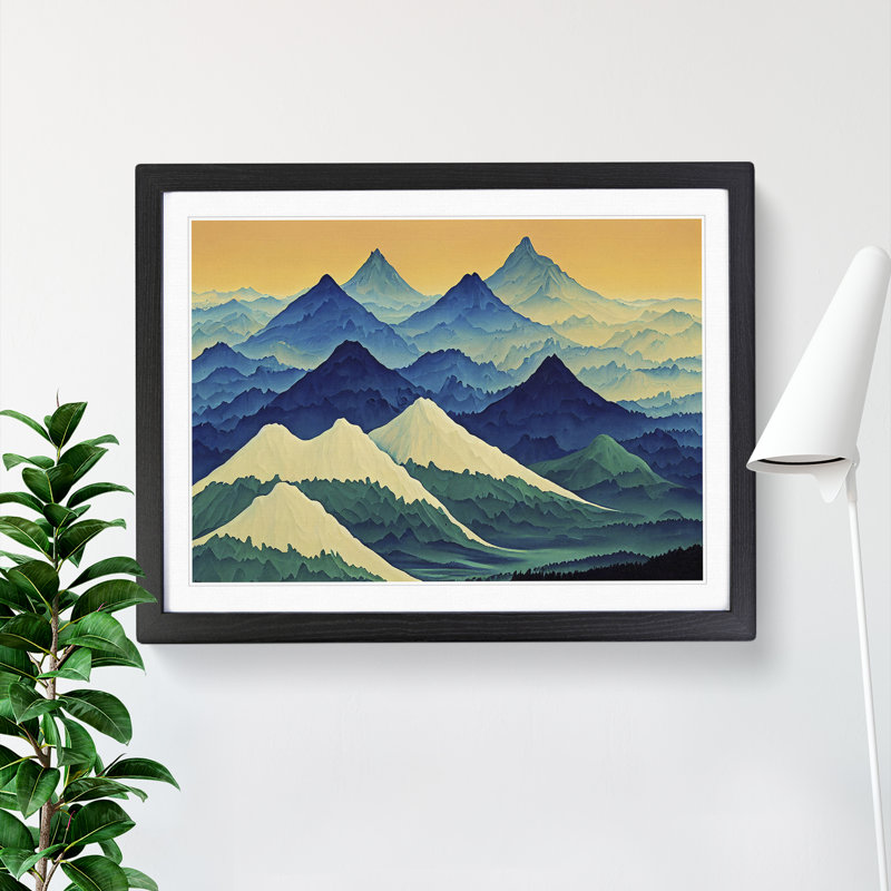 Joyous Mountains - Framed Print, Black, 46cm H x 64cm W x 2cm D