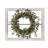 Metal Faux Wreath On Window Frame