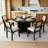 Cane Back Dining Chairs with Solid Wood Legs-53200989