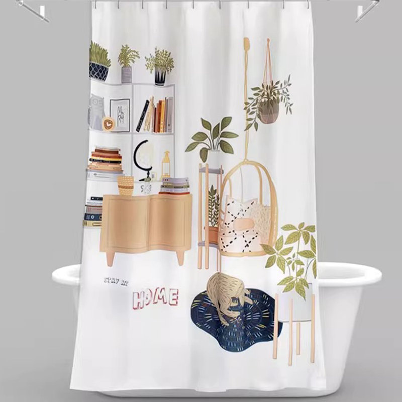 Rideau de douche en polyester, H 71 po x l 71 po