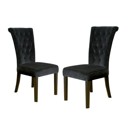 Black Velvet Love Seats - Flared For Intimate Dining Experience Accent Chairs To Make A Statement