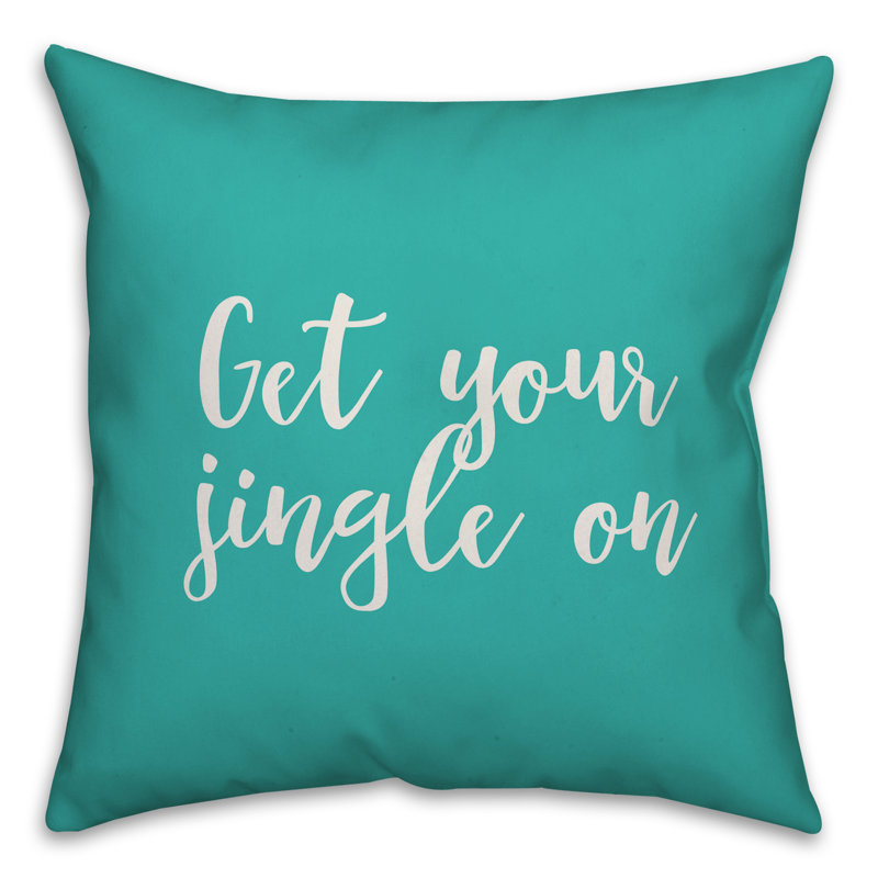  Obtenez votre coussin décoratif Jingle on, Bleu sarcelle, Housse de coussin