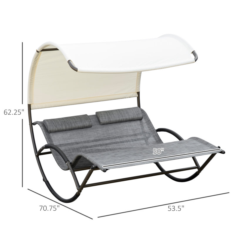 Chaise berçante d'extérieur en métal Jarman