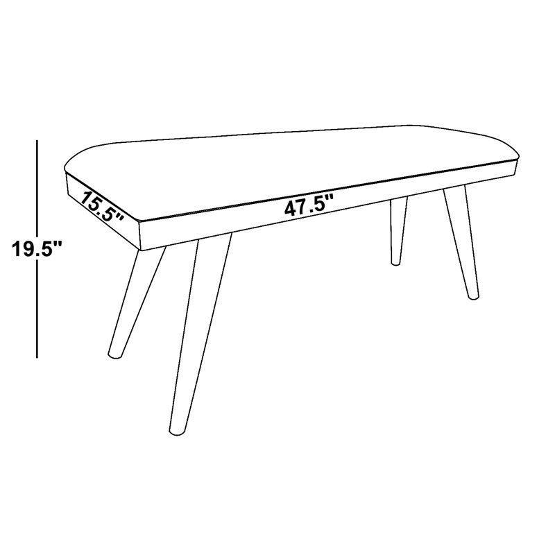 Santana Polyester Upholstered Bench