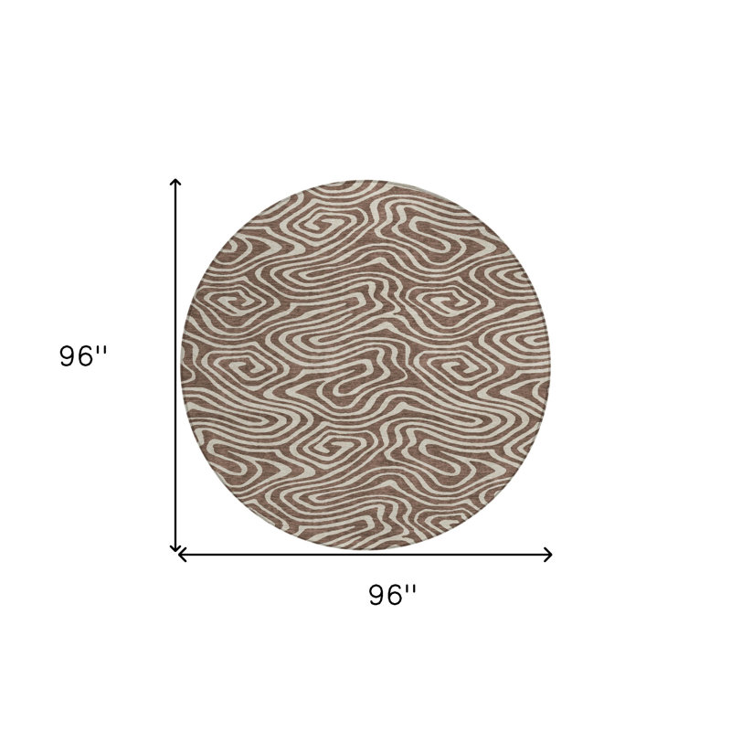 Tapis d'intérieur rond 8 po
