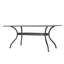 Table rectangulaire de 68 po au fini cuivre, structure en aluminium coulé, structure en aluminium