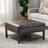Rectangle Tufted Upholstered PU Ottoman