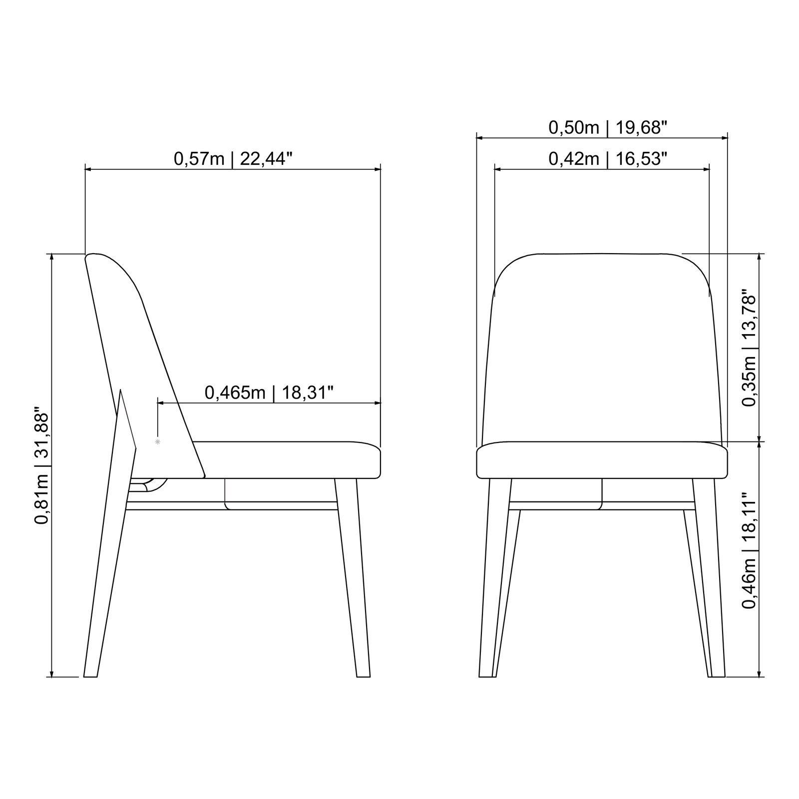 Nikita Oak Dining Chair, Blue Mix,Nogal