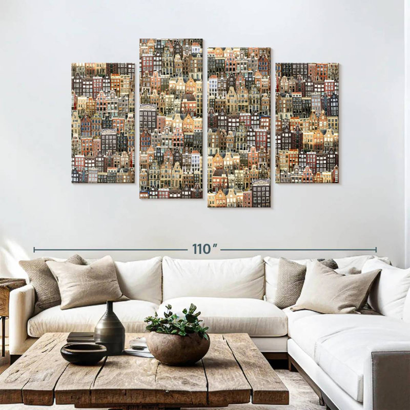 Sireci Amsterdam Cityscape, 54" H x 84" W