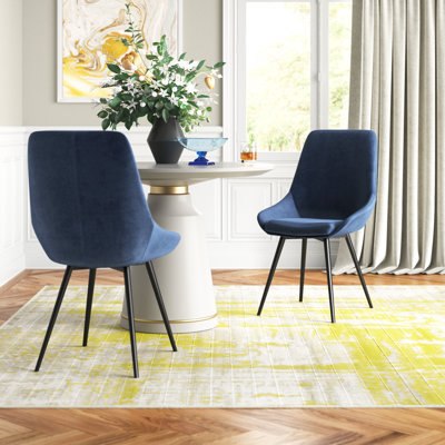 Chaise d'appoint rembourrée en velours Veronica