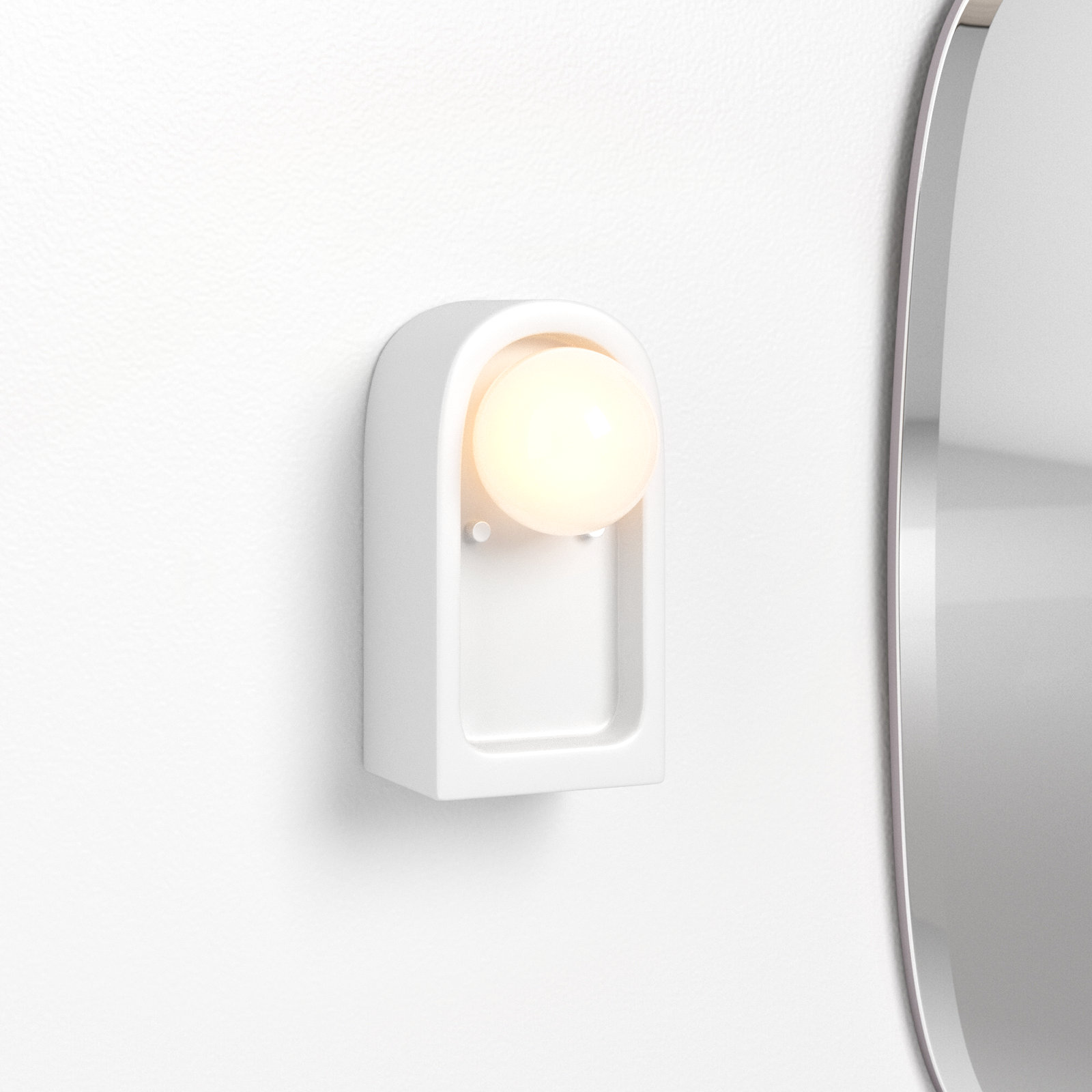 Rosalino Single Light Ceramic Sconce, Matte White