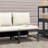 21.3" Wide Wicker Patio Sofa with Cushions-909673652-909673653