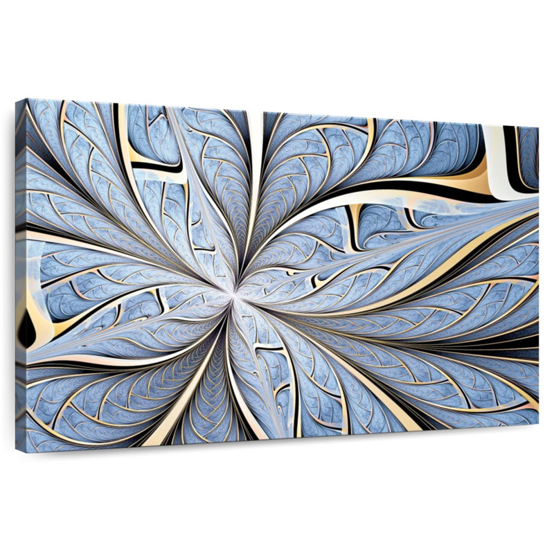 Avery, fleur bleue, abstrait numérique