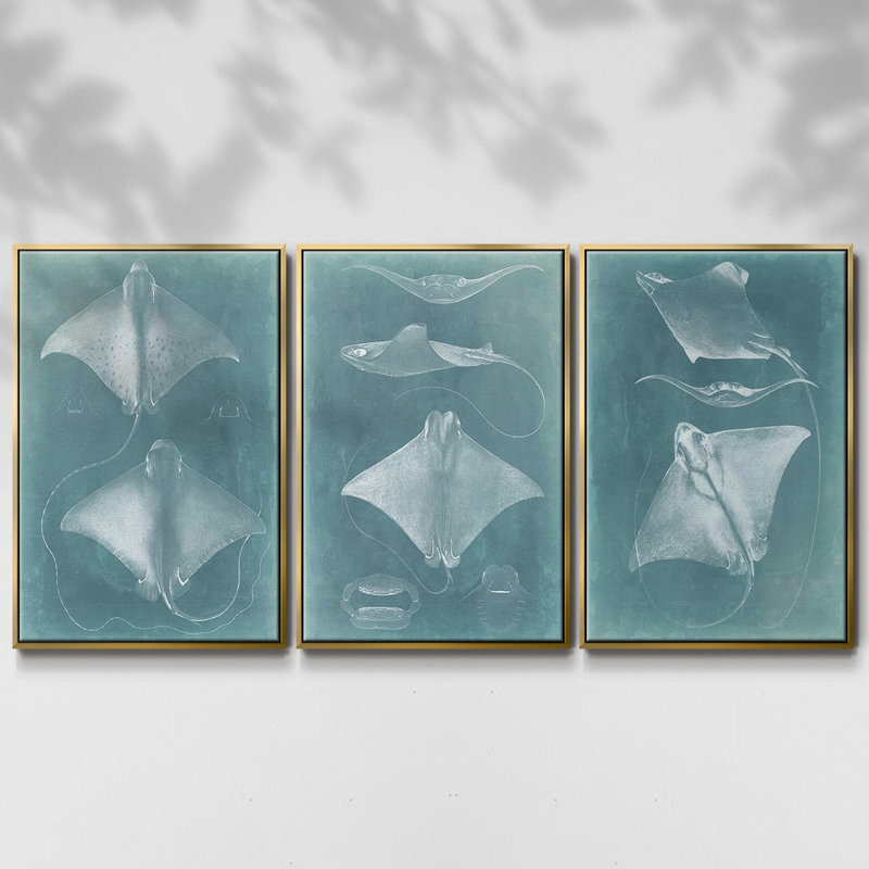 «Midnight Tulip IV», ensemble de 3 reproductions sur toile, Or, H 27 po x l 54 po