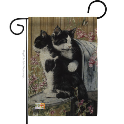 Double Sided 18.5'' H x 13'' W Burlap Animal Garden Flag