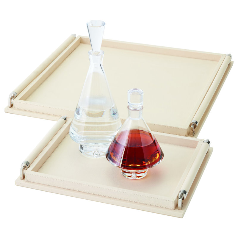 Wrapped Handle Tray, Small, Coral
