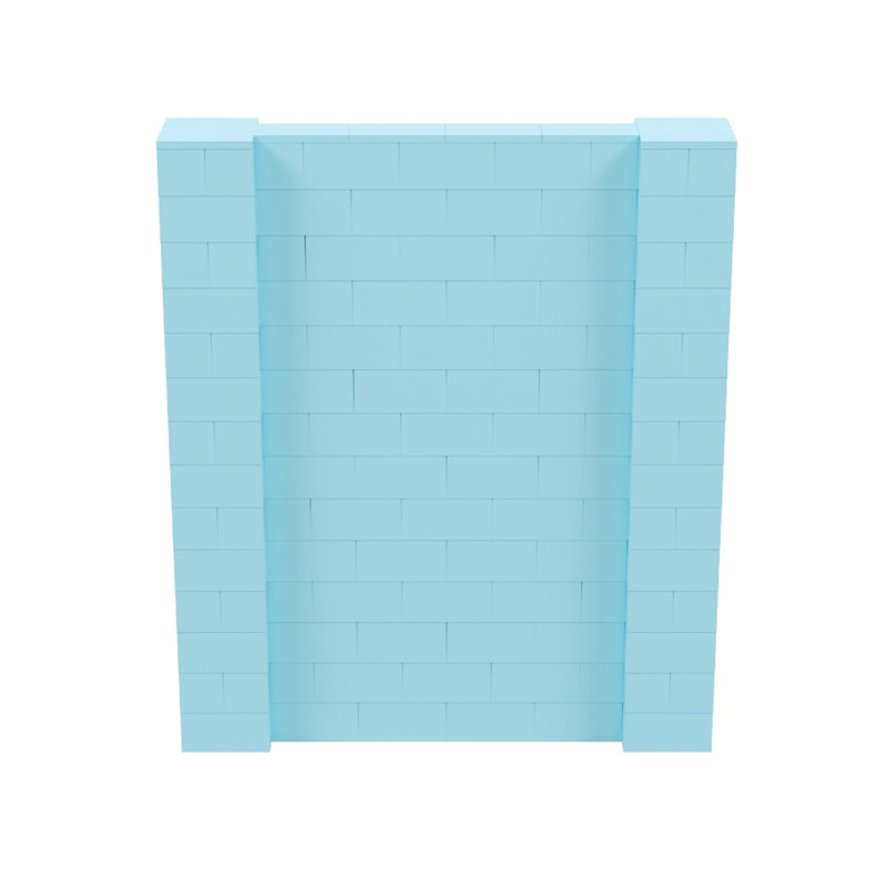 Ensemble mural de blocs géants 7 'T, H 84 po x l 72 po x P 12 po, Bleu clair