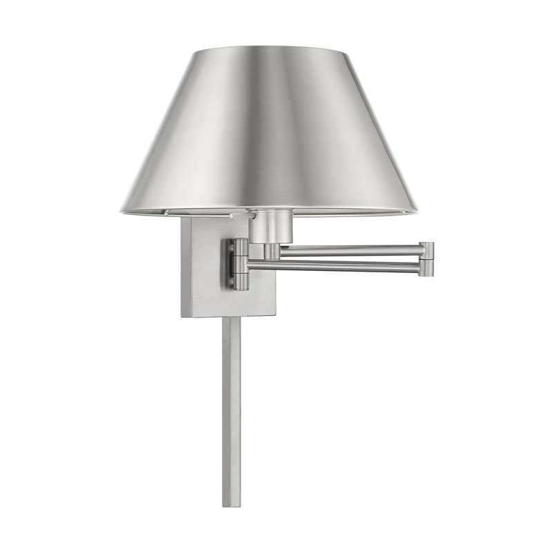 Brevan Swing Arm Sconce, Brushed Nickel