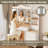 Vanity Desk with LED Lights and USB Charging Station, Makeup Table with Foldable Mirror and Storage Drawers