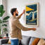 Coastal Sentinel Art Deco - Wrapped Canvas-408463022-408463020