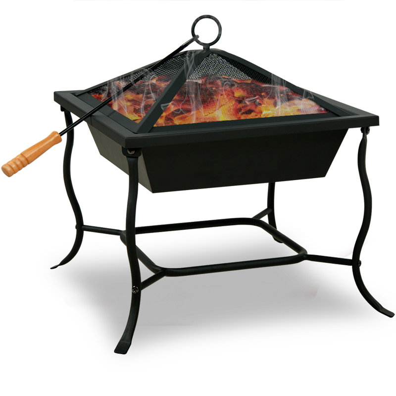 Trudy Square Steel Smokeless Fire Pit