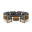 Circular Modular Outdoor 5 - Piece Teak Conversation Set-1576021694