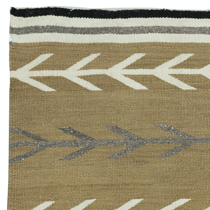Tapis kilim tissé à plat American American. 100% laine