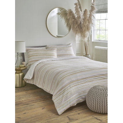 Serena 100% Cotton 200 TC Reversible Duvet Cover Set - Premium Bedding