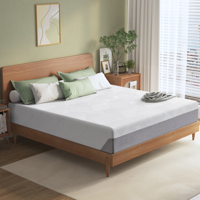 Alwyn Home 12 inch Full  Gel Memory Foam Mattress, Boxed, Decompression Comfortable, Gray, Full, 12"