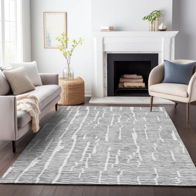 Tapis intérieur / extérieur en polyester tissé à la machine Malchow, Rectangle 9 pi x 12 pi