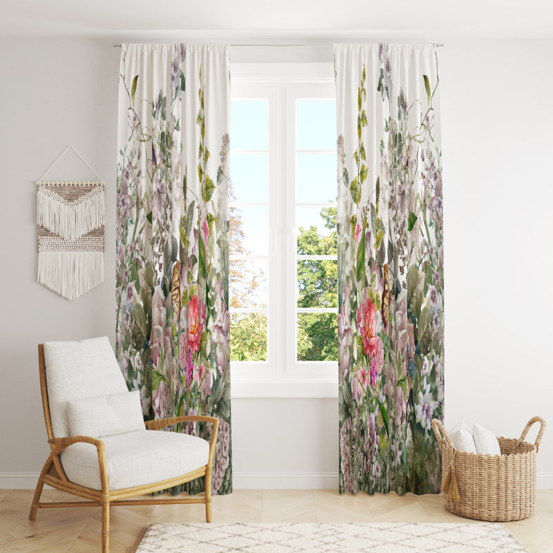 Semi Sheer Curtain Pair, 40" W x 52" L