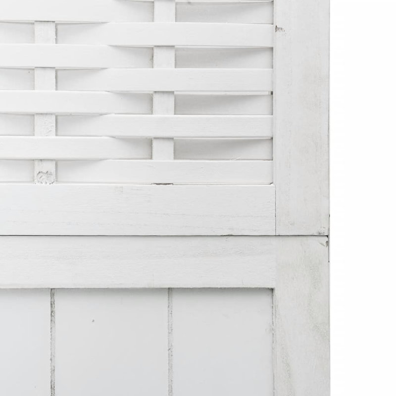 Vienna 180cm W 5 - Panel Solid Wood Accent Room Divider, 160cm H x 180cm W, White