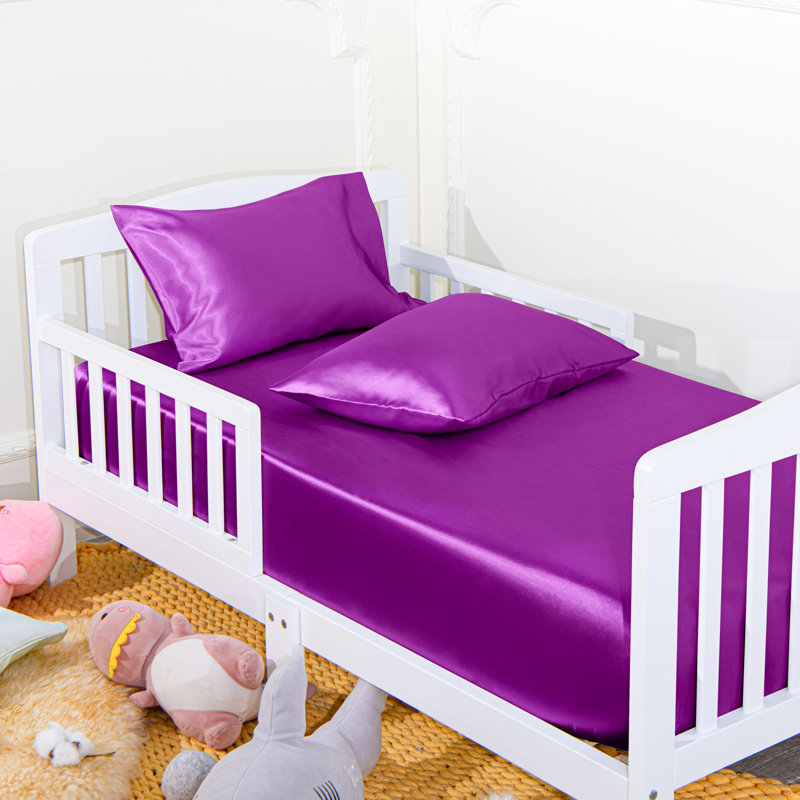 Ensemble de 2 draps en satin de qualité supérieure, Mauve