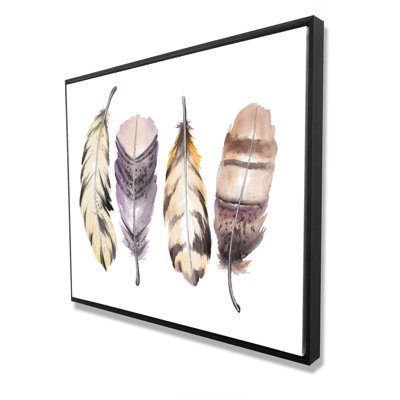 Ensemble de plumes mauves