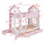Lit maison peu encombrant avec rangement intégré et bande lumineuse-569455717