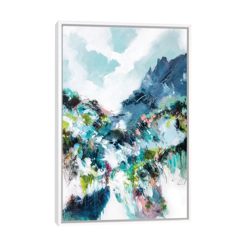 In The Rain by Cristina Dalla Valentina - Painting on Canvas, White Framed, 101.6 cm H x 66.04 cm W