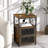 Narrow Side Table Set Of 2 With Drawer, End Table Set, Bedside Furniturefor Small Spaces-1586722804