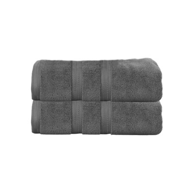 Ensemble de serviettes de bain 100% coton Elegant Essentials 550GSM Zero Twist (ensemble de 2) - 27 po x 54 po