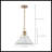 Rodarte 1-Light Dimmable Cone Pendant-1378733128-1378733131