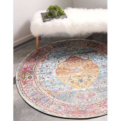 Tapis oriental bleu clair Mulvihill