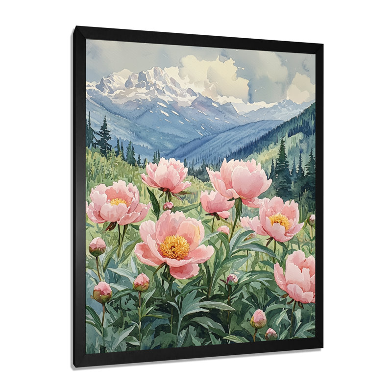 Hedlund - salon d'art mural floral, Noir, noir, noir, noir, H 20 po x l 12 po, Reproduction encadrée d'une seule photo