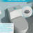 Ceramic Toilet With Skirted Bowl And Peaceful Seat One 360-Degrees Cleaning