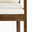 Ensemble de 4 chaises de salle à manger pour terrasse modernes, accoudoirs en bois d'acacia
