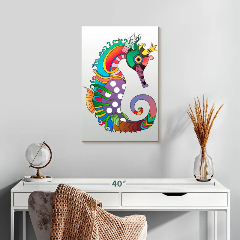 Hippocampe coloré Brampt, H 24 po x l 16 po