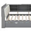Full Size Platform Bed With Trundle, Shelves And Storage Headboard-1288212367