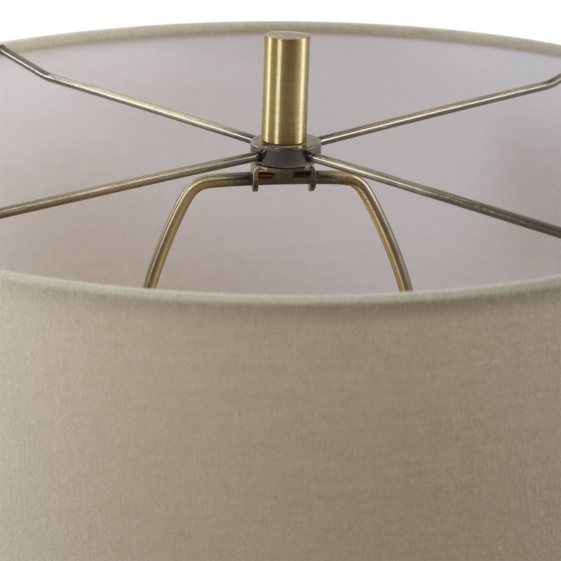 Lampe de table en céramique Cassville, Green, Beige