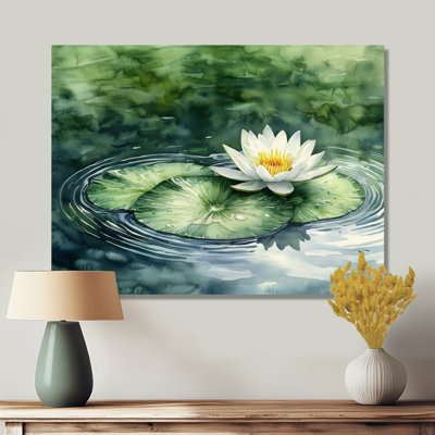 «Water Lotus Flower Tranquility At The Pond I», art mural Lotus