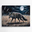 Faune loup gris, art mural en métal-1132335662
